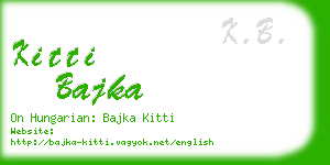 kitti bajka business card